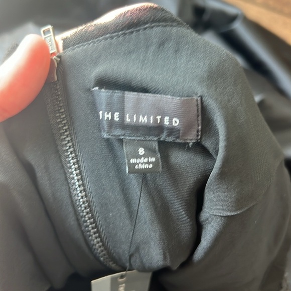 The Limited size 8 Black Sequin and Satin Mini Dress with Low Scoop Zipper Back - Picture 9 of 14